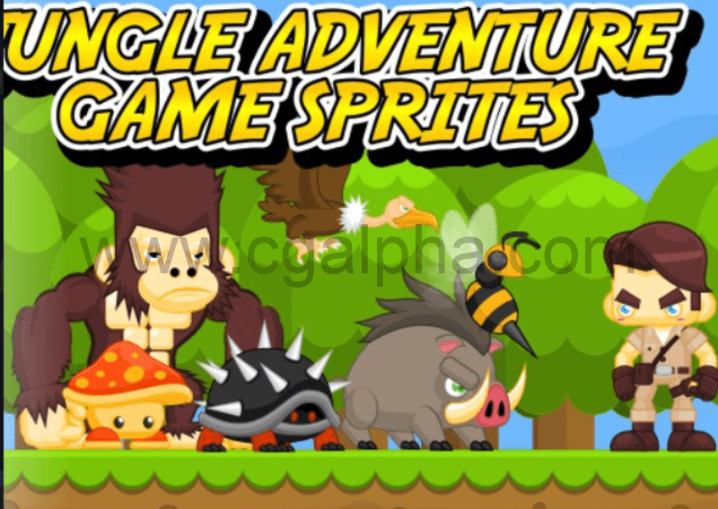 Unity – 丛林冒险游戏 Jungle Adventure – Game Sprites