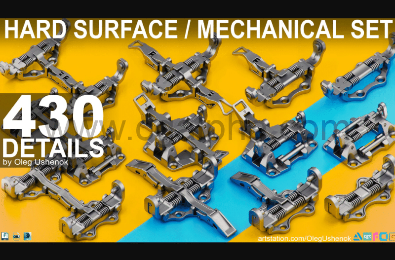 430 种科幻硬表面模型 Sci-Fi Hard Surface KITBASH 430 DETAILS
