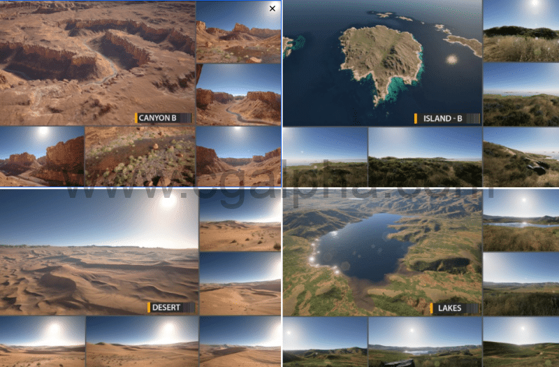 【UE4/5】写实的风景资产包 Photorealistic Landscape Bundle 1